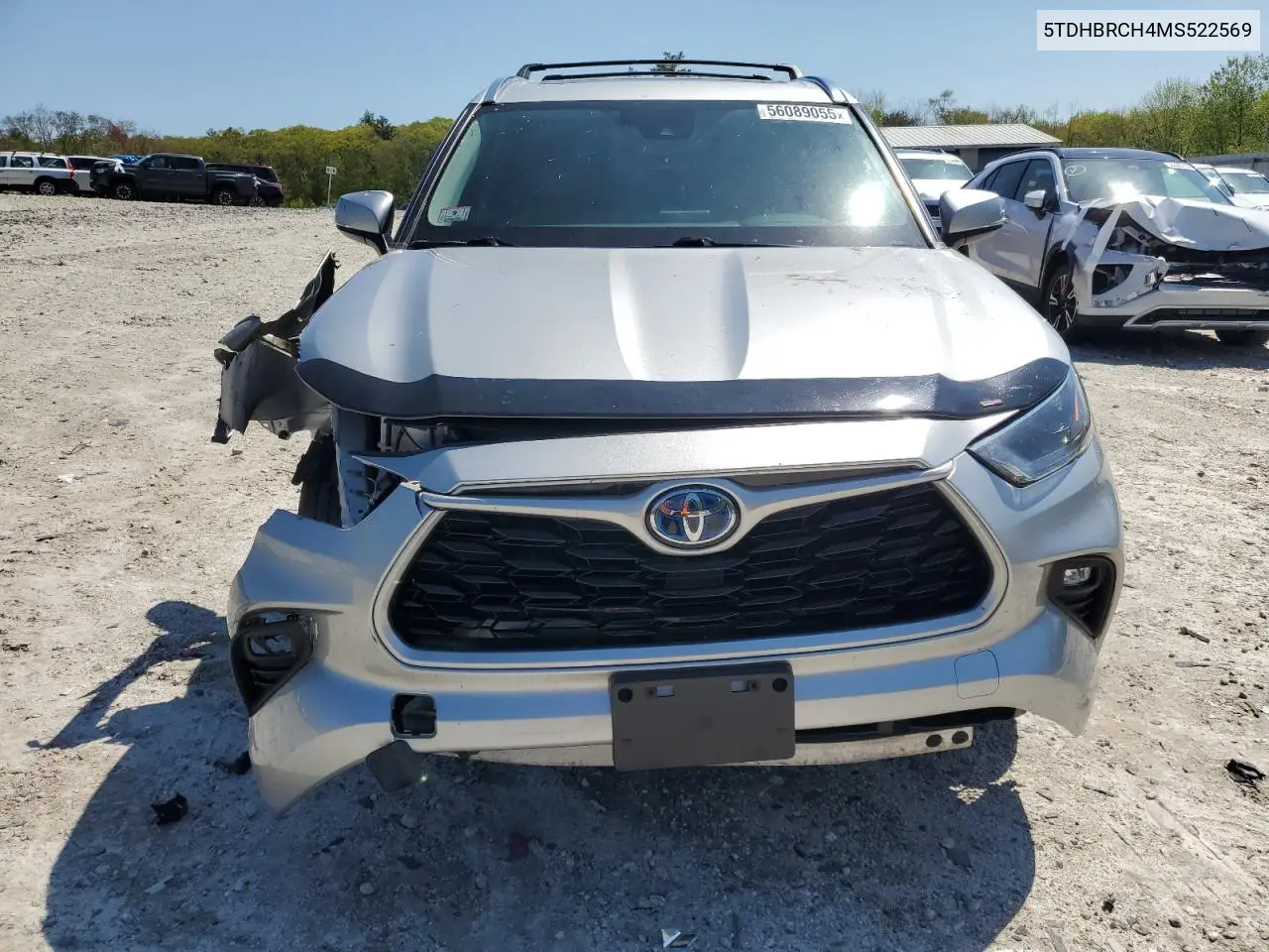 2021 Toyota Highlander Hybrid Xle VIN: 5TDHBRCH4MS522569 Lot: 56089055