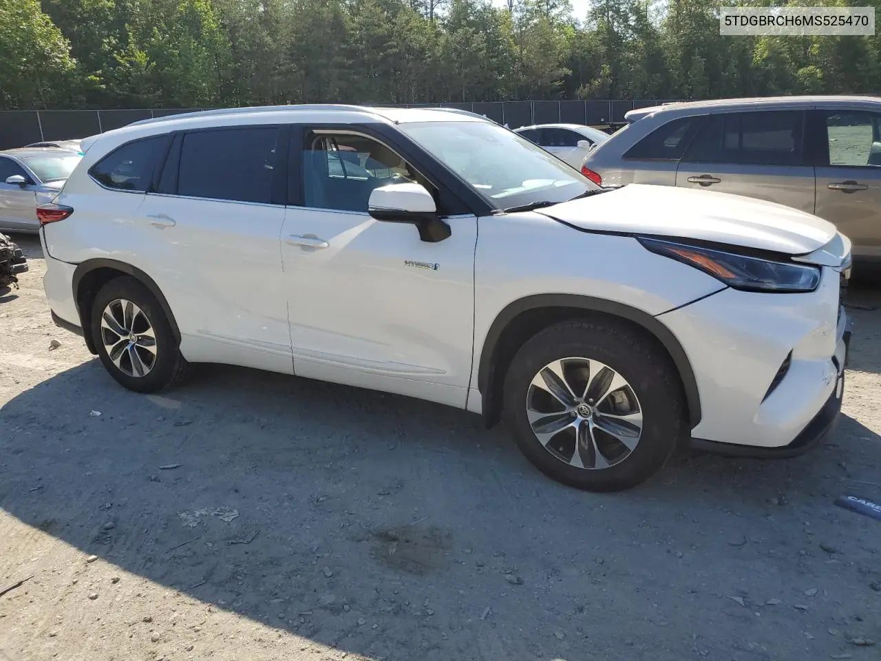 2021 Toyota Highlander Hybrid Xle VIN: 5TDGBRCH6MS525470 Lot: 56164855