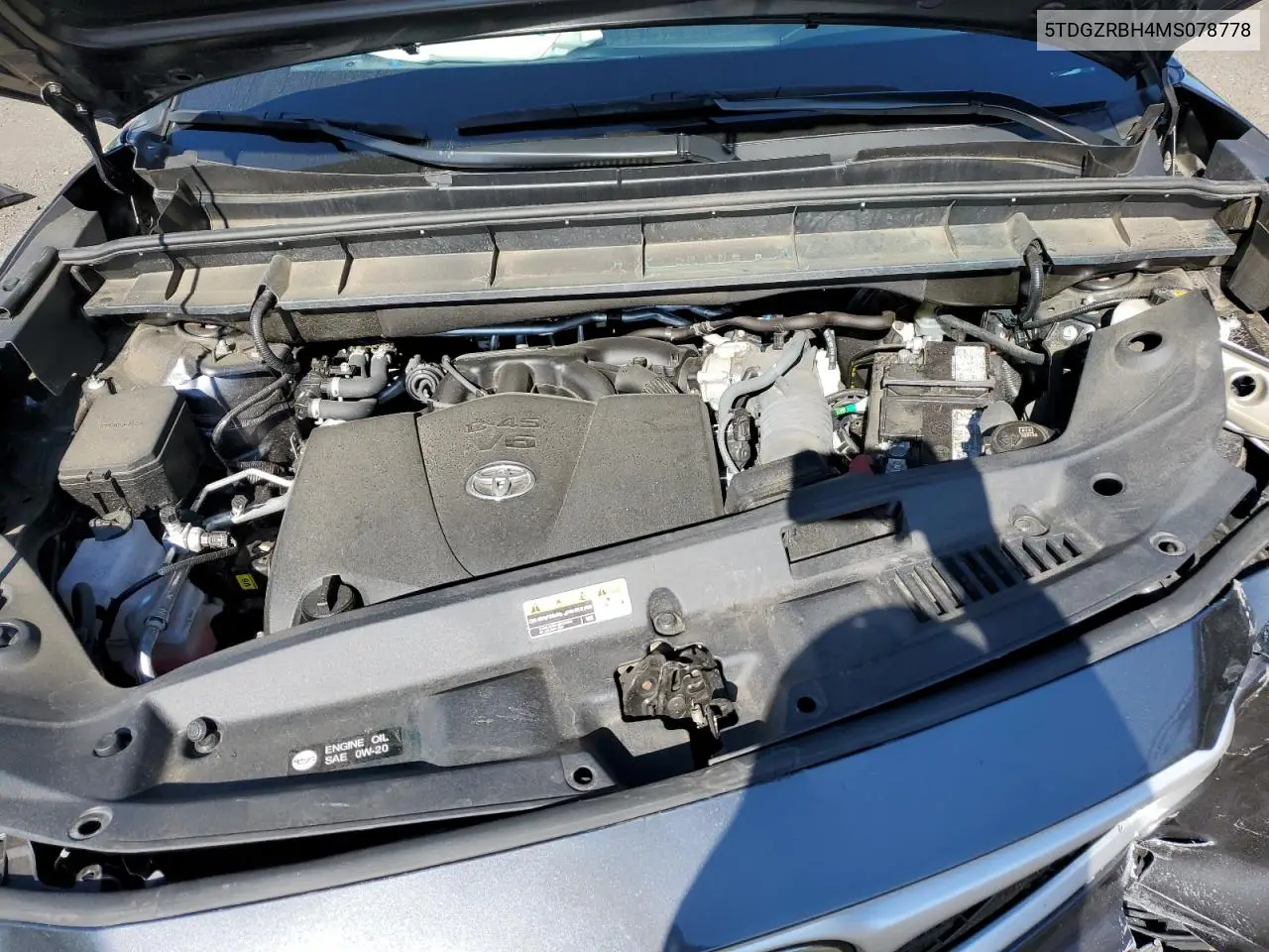2021 Toyota Highlander Xle VIN: 5TDGZRBH4MS078778 Lot: 56496855