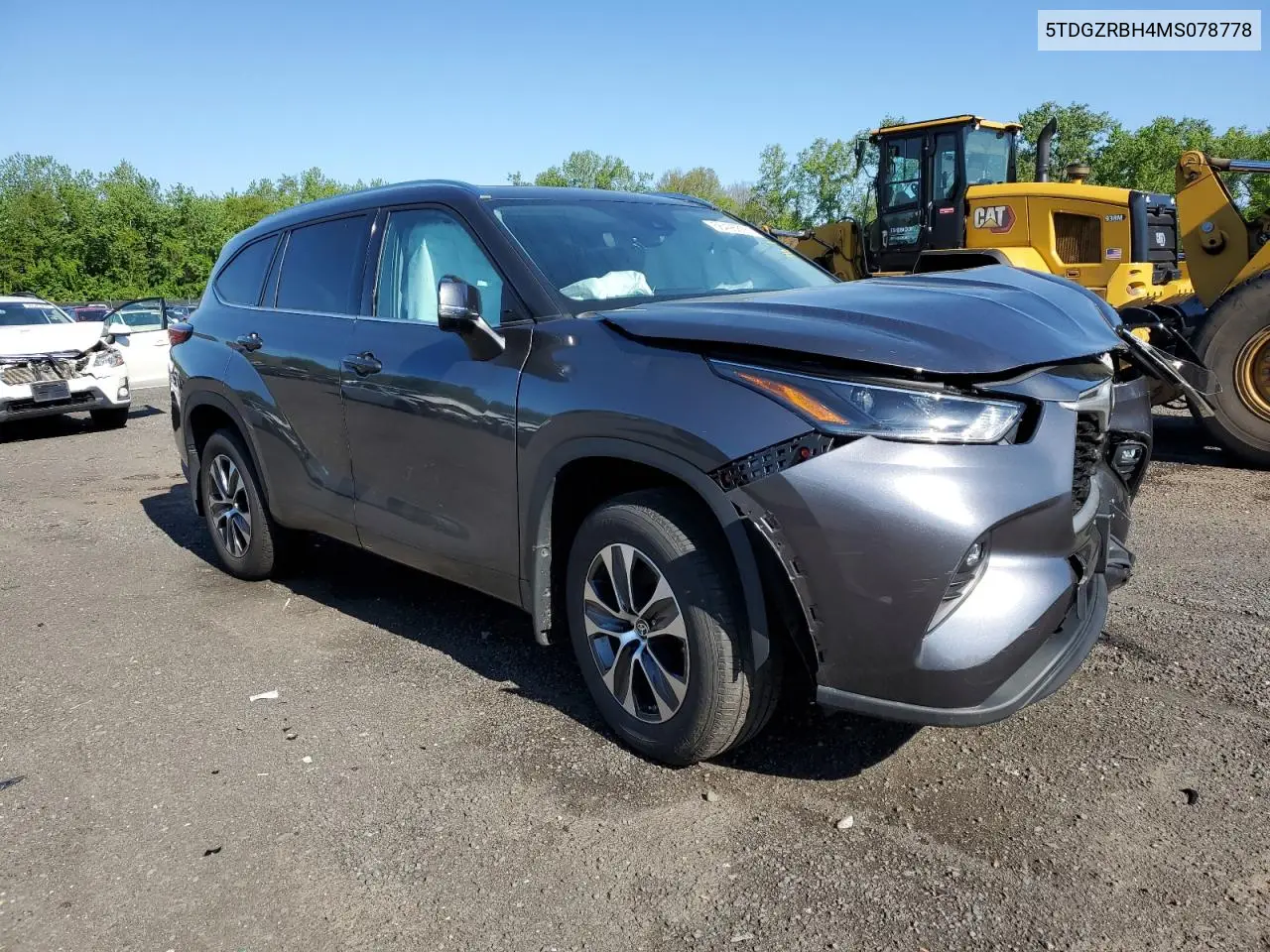 2021 Toyota Highlander Xle VIN: 5TDGZRBH4MS078778 Lot: 56496855