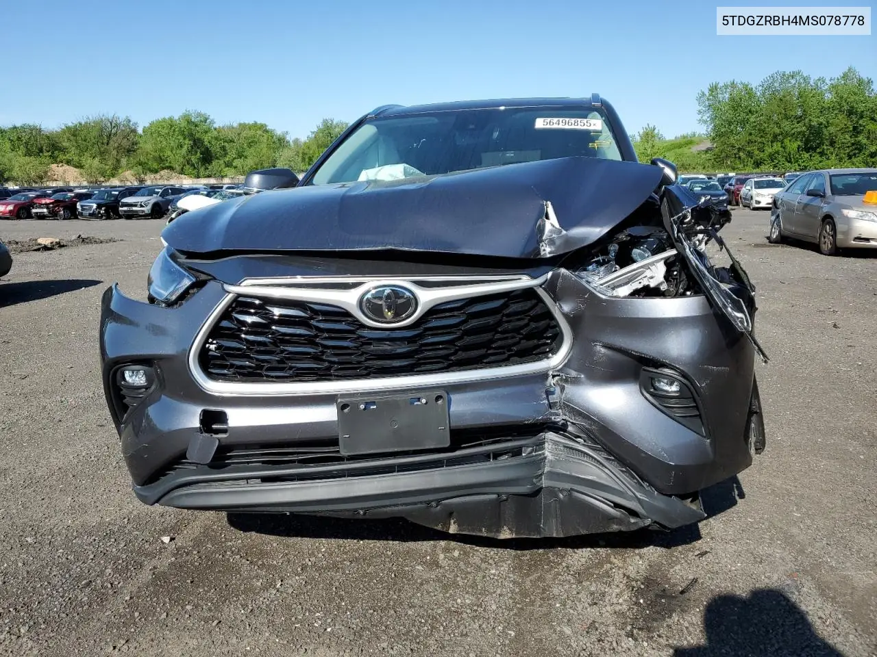 2021 Toyota Highlander Xle VIN: 5TDGZRBH4MS078778 Lot: 56496855