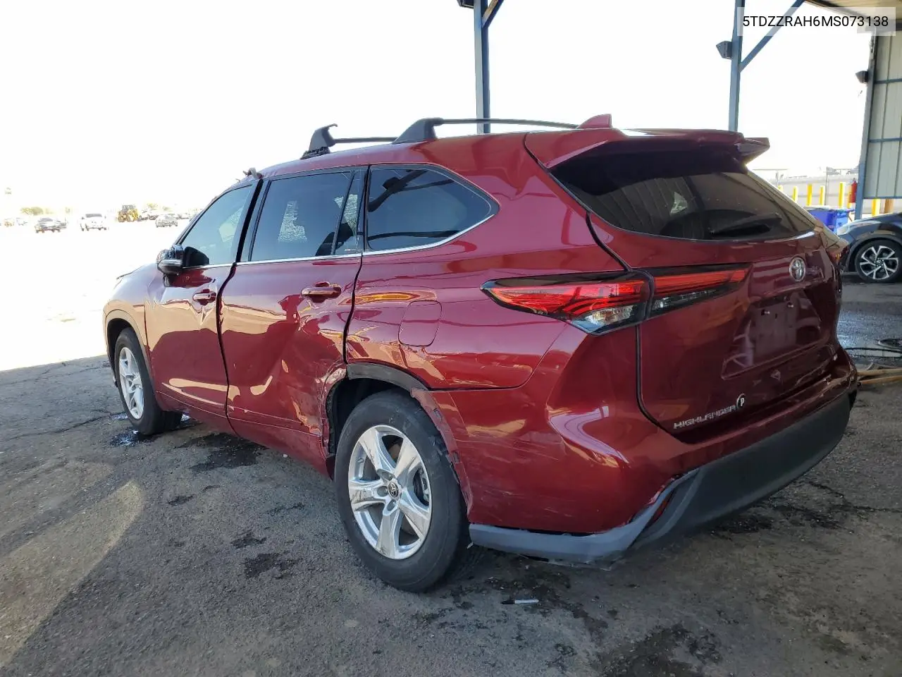 2021 Toyota Highlander L VIN: 5TDZZRAH6MS073138 Lot: 56576555