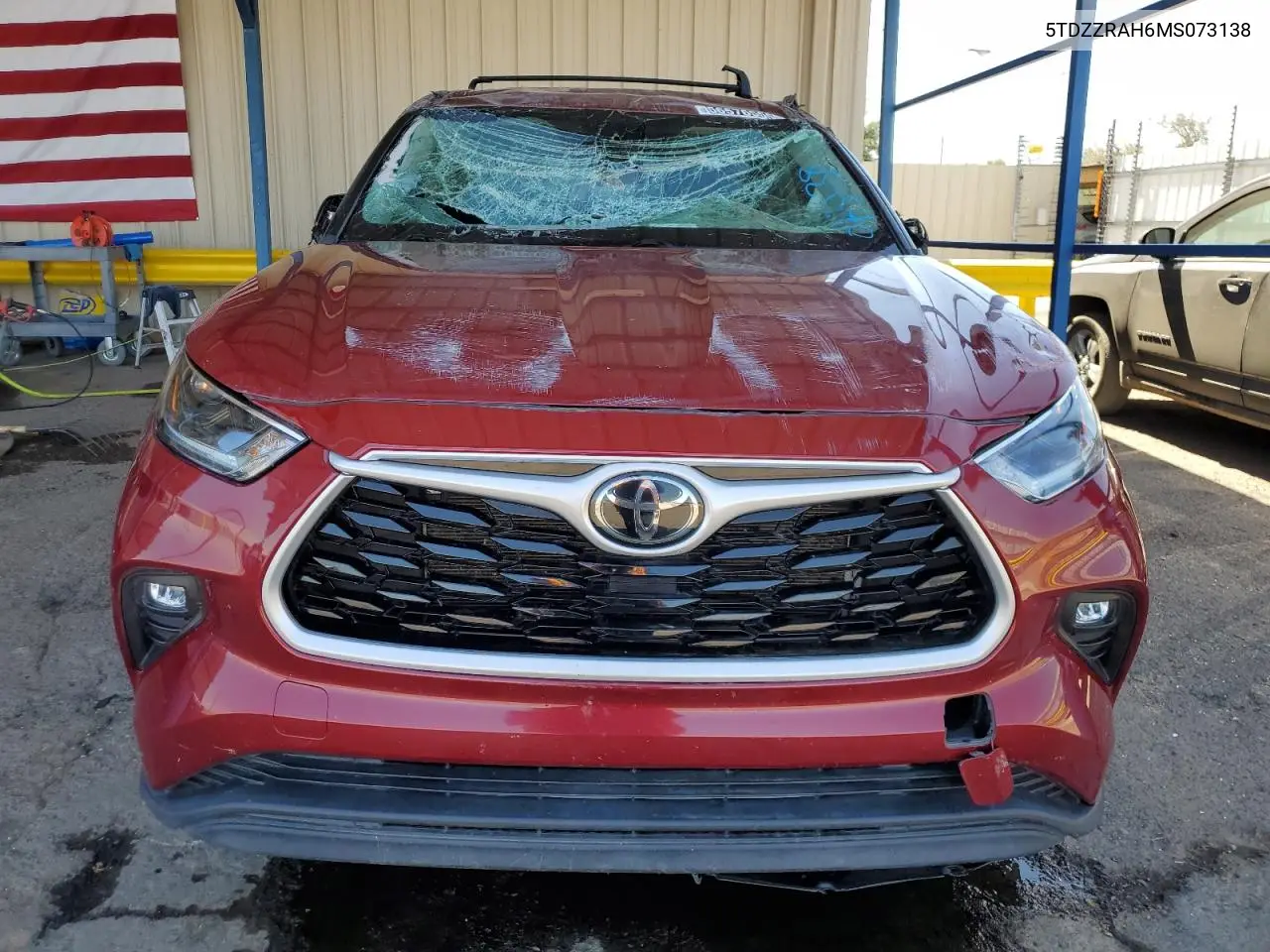 2021 Toyota Highlander L VIN: 5TDZZRAH6MS073138 Lot: 56576555
