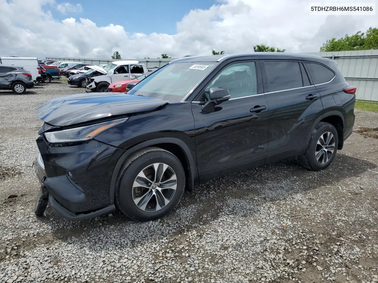2021 Toyota Highlander Xle VIN: 5TDHZRBH6MS541086 Lot: 56596905