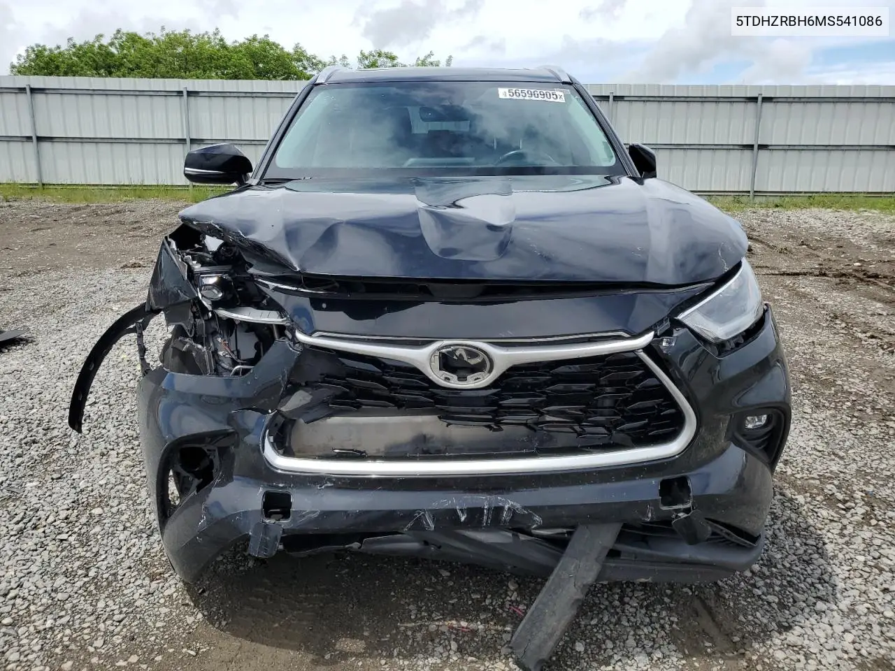 2021 Toyota Highlander Xle VIN: 5TDHZRBH6MS541086 Lot: 56596905