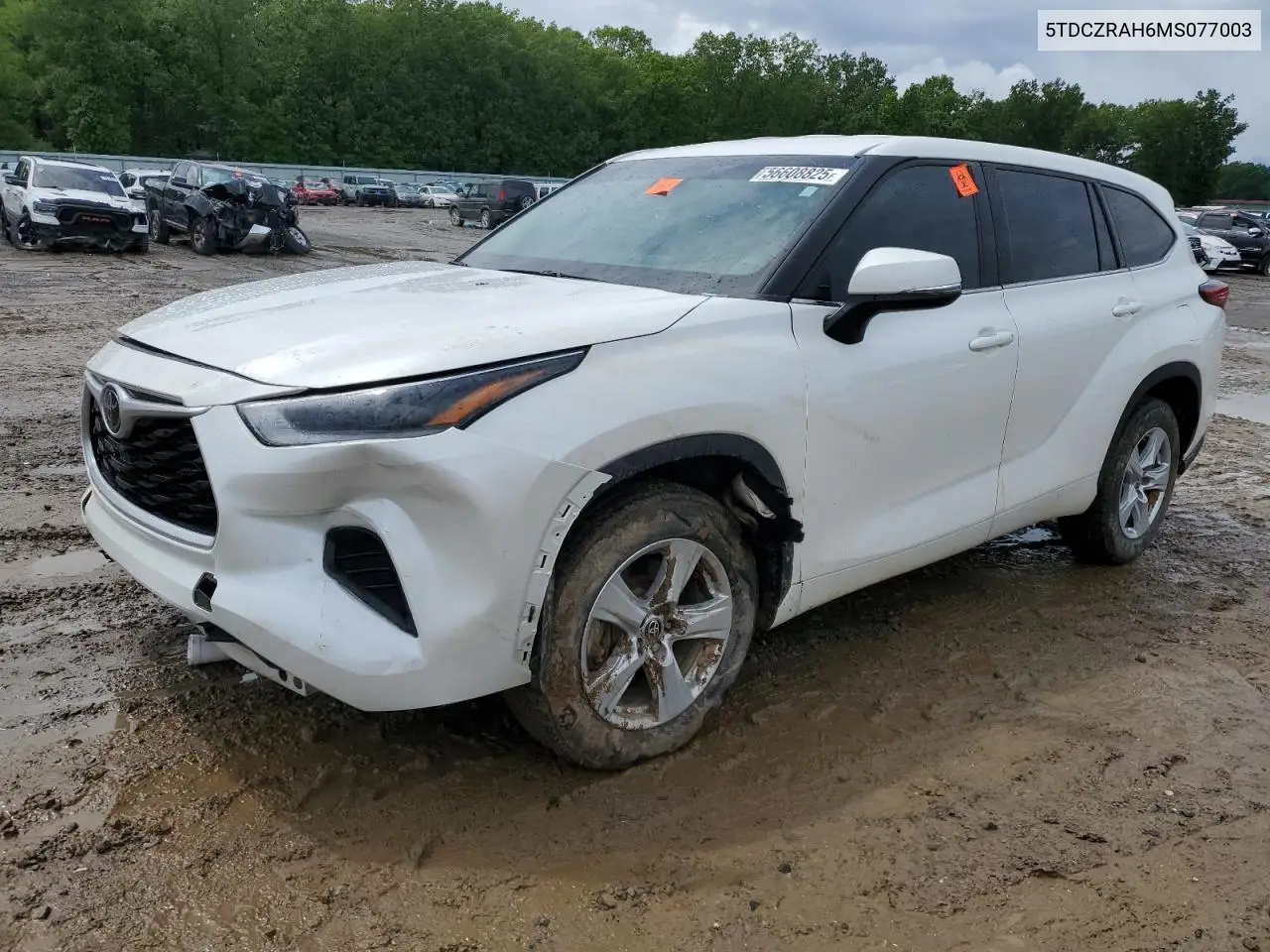 2021 Toyota Highlander L VIN: 5TDCZRAH6MS077003 Lot: 56608825
