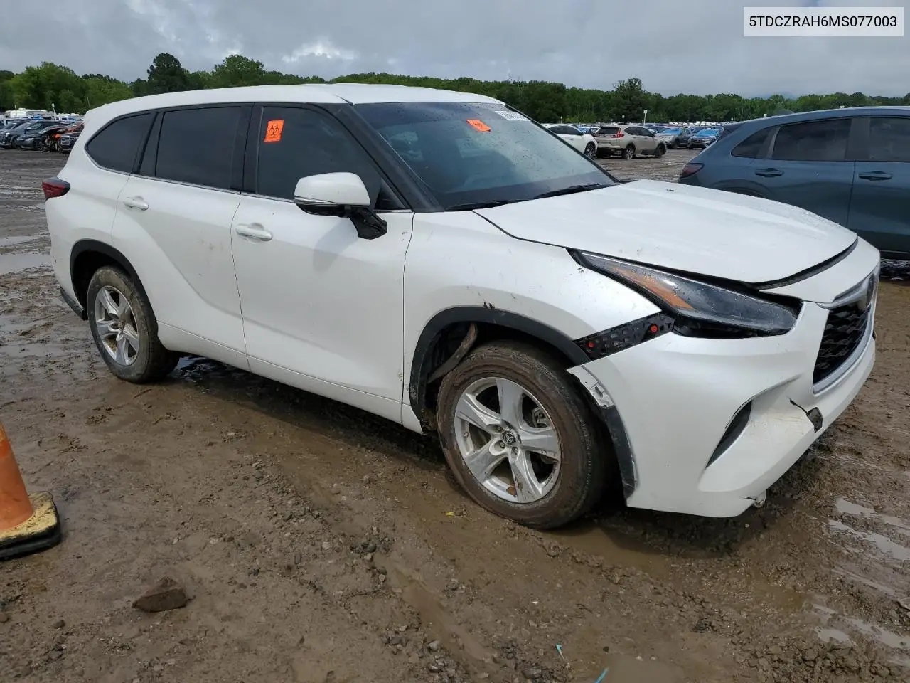 2021 Toyota Highlander L VIN: 5TDCZRAH6MS077003 Lot: 56608825