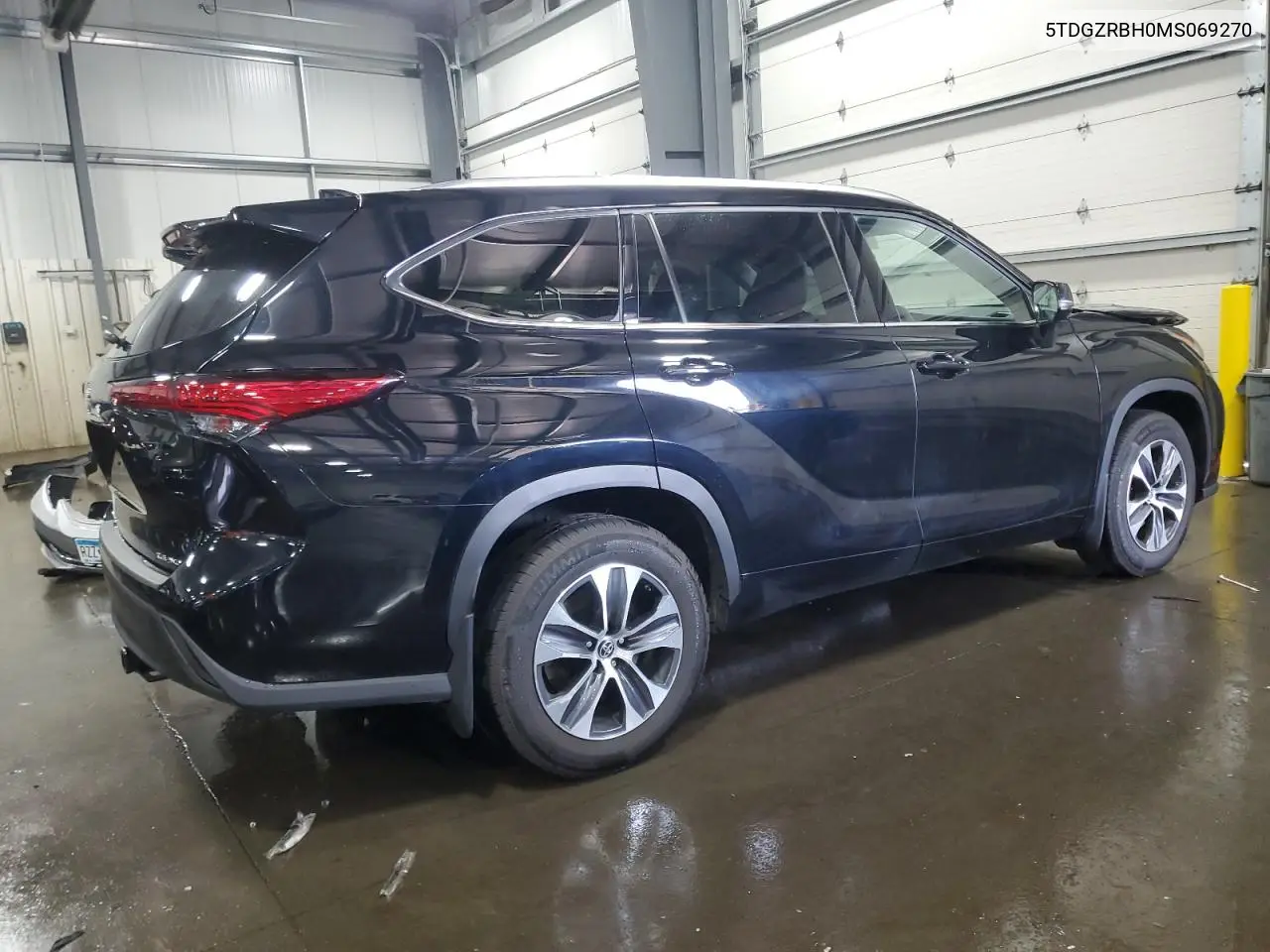 2021 Toyota Highlander Xle VIN: 5TDGZRBH0MS069270 Lot: 56638425