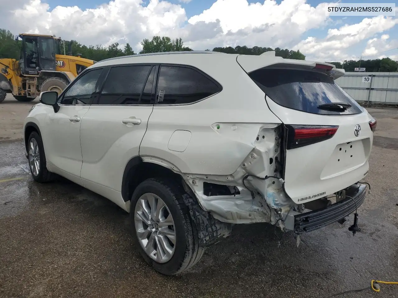 2021 Toyota Highlander Limited VIN: 5TDYZRAH2MS527686 Lot: 56644015