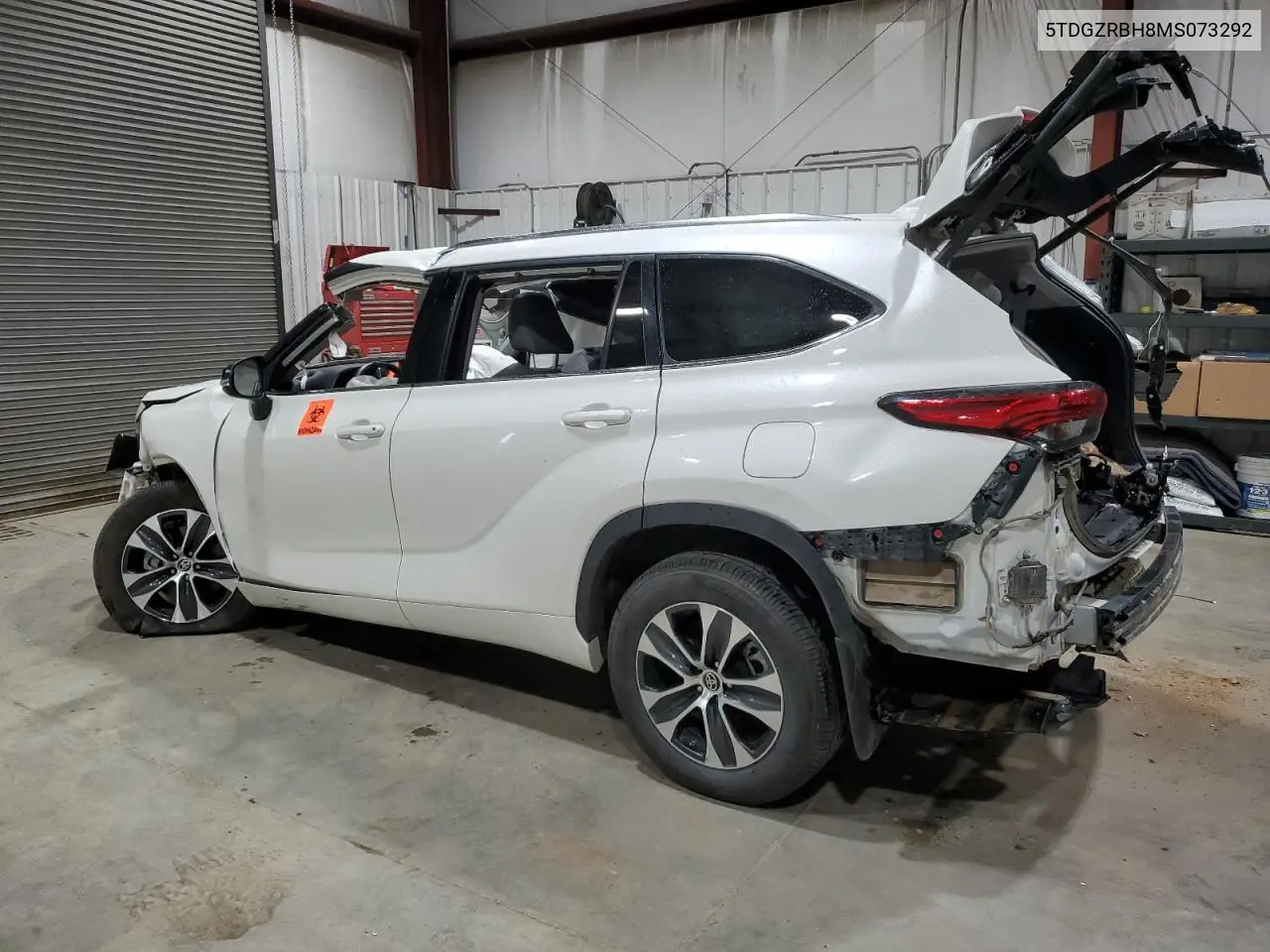 2021 Toyota Highlander Xle VIN: 5TDGZRBH8MS073292 Lot: 56691015
