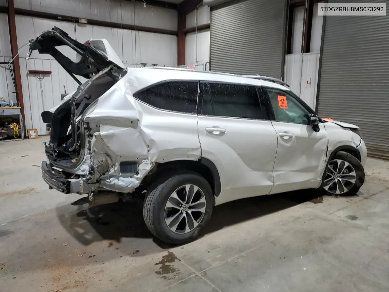 2021 Toyota Highlander Xle VIN: 5TDGZRBH8MS073292 Lot: 56691015