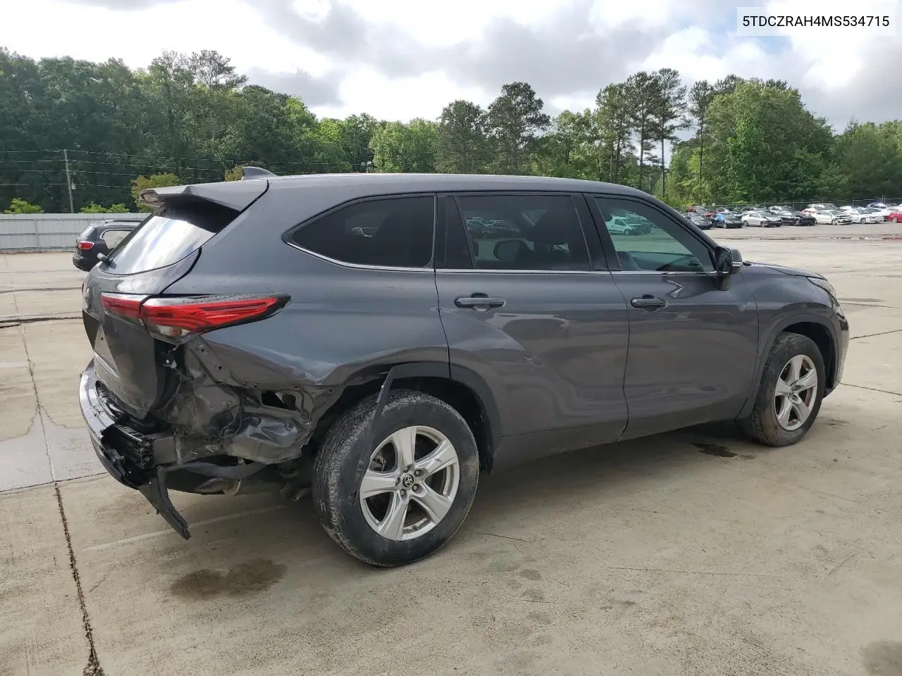 2021 Toyota Highlander L VIN: 5TDCZRAH4MS534715 Lot: 56737705