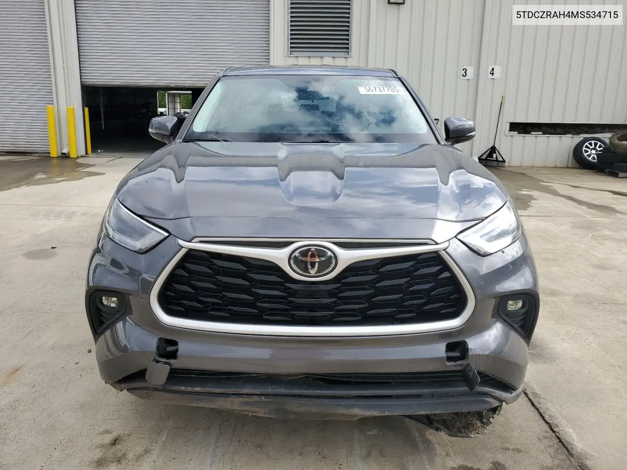 2021 Toyota Highlander L VIN: 5TDCZRAH4MS534715 Lot: 56737705