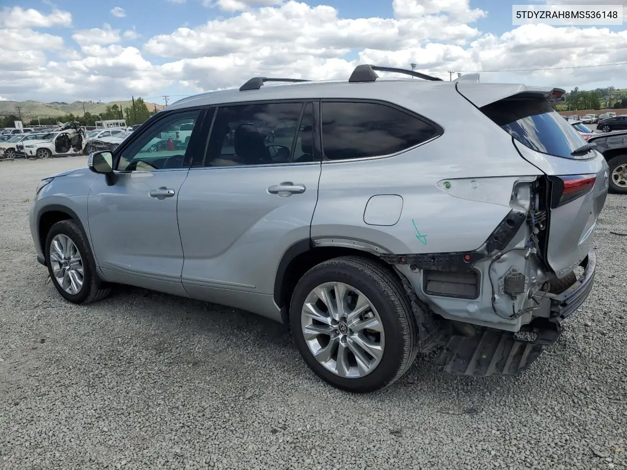 2021 Toyota Highlander Limited VIN: 5TDYZRAH8MS536148 Lot: 56758955