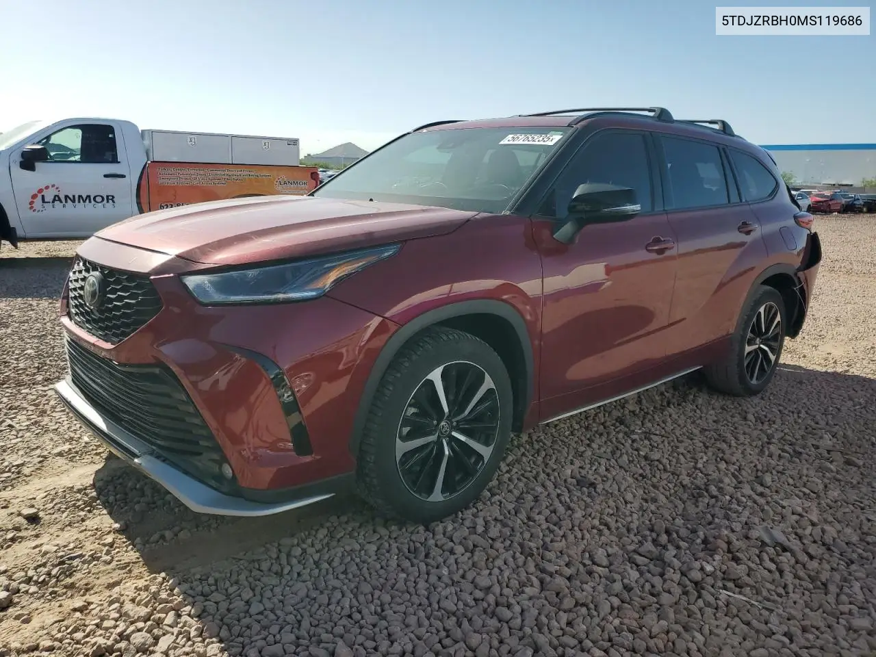 2021 Toyota Highlander Xse VIN: 5TDJZRBH0MS119686 Lot: 56765235