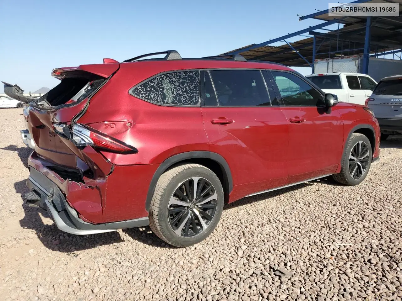 2021 Toyota Highlander Xse VIN: 5TDJZRBH0MS119686 Lot: 56765235