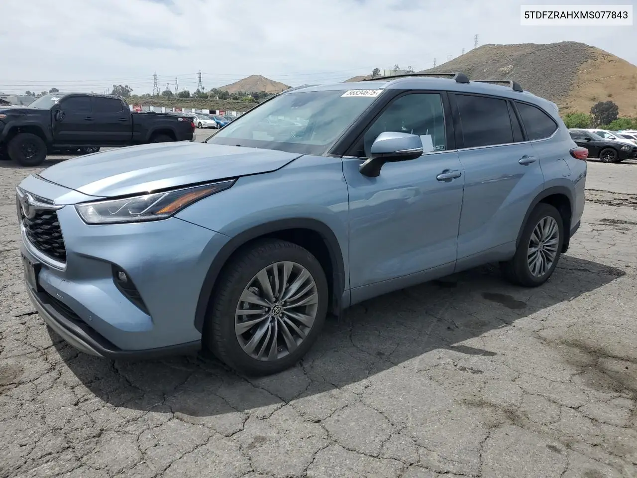 2021 Toyota Highlander Platinum VIN: 5TDFZRAHXMS077843 Lot: 56834675
