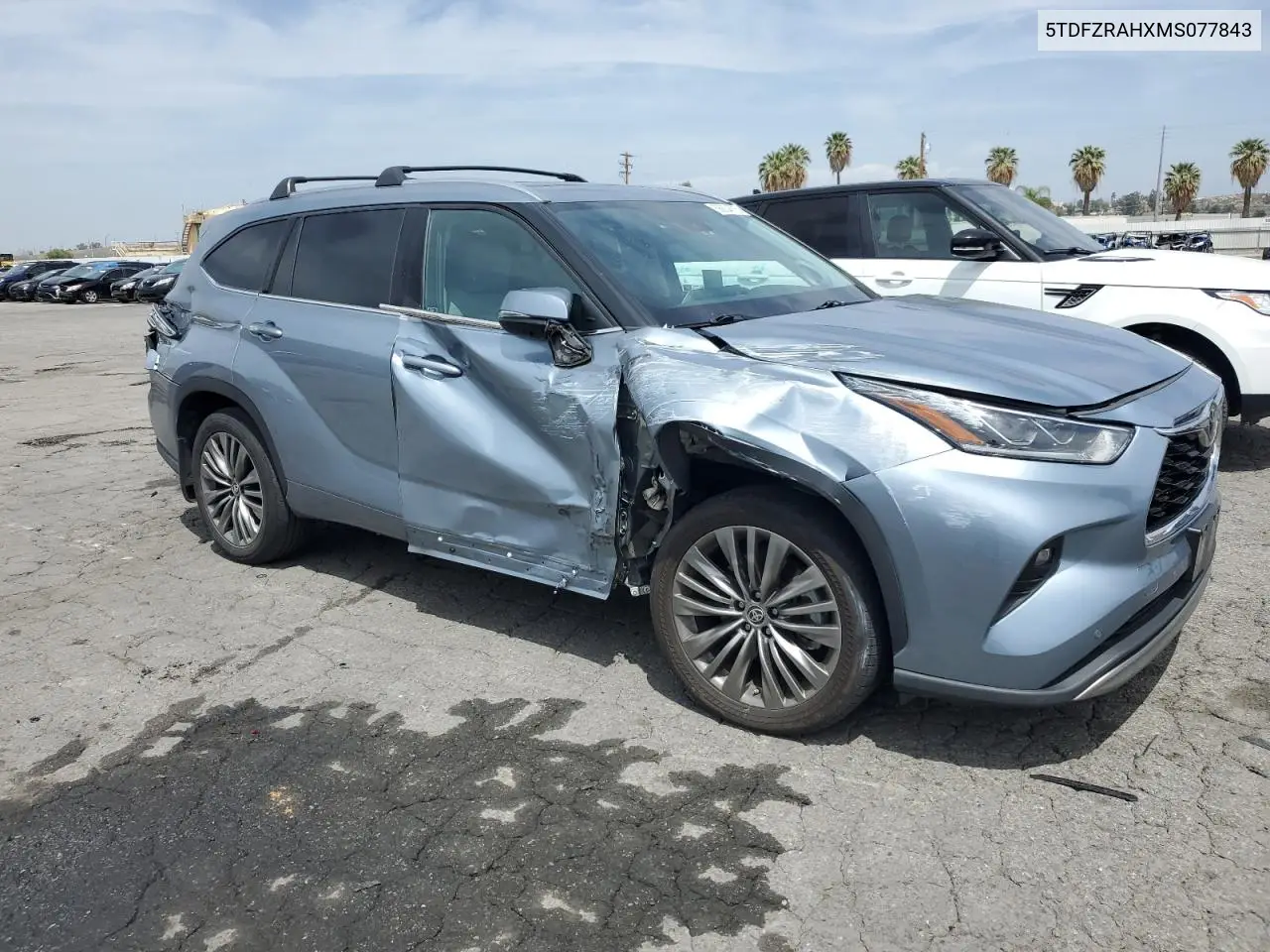 2021 Toyota Highlander Platinum VIN: 5TDFZRAHXMS077843 Lot: 56834675