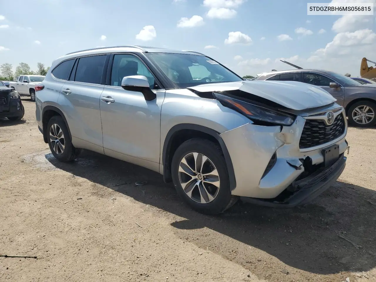 2021 Toyota Highlander Xle VIN: 5TDGZRBH6MS056815 Lot: 56867025