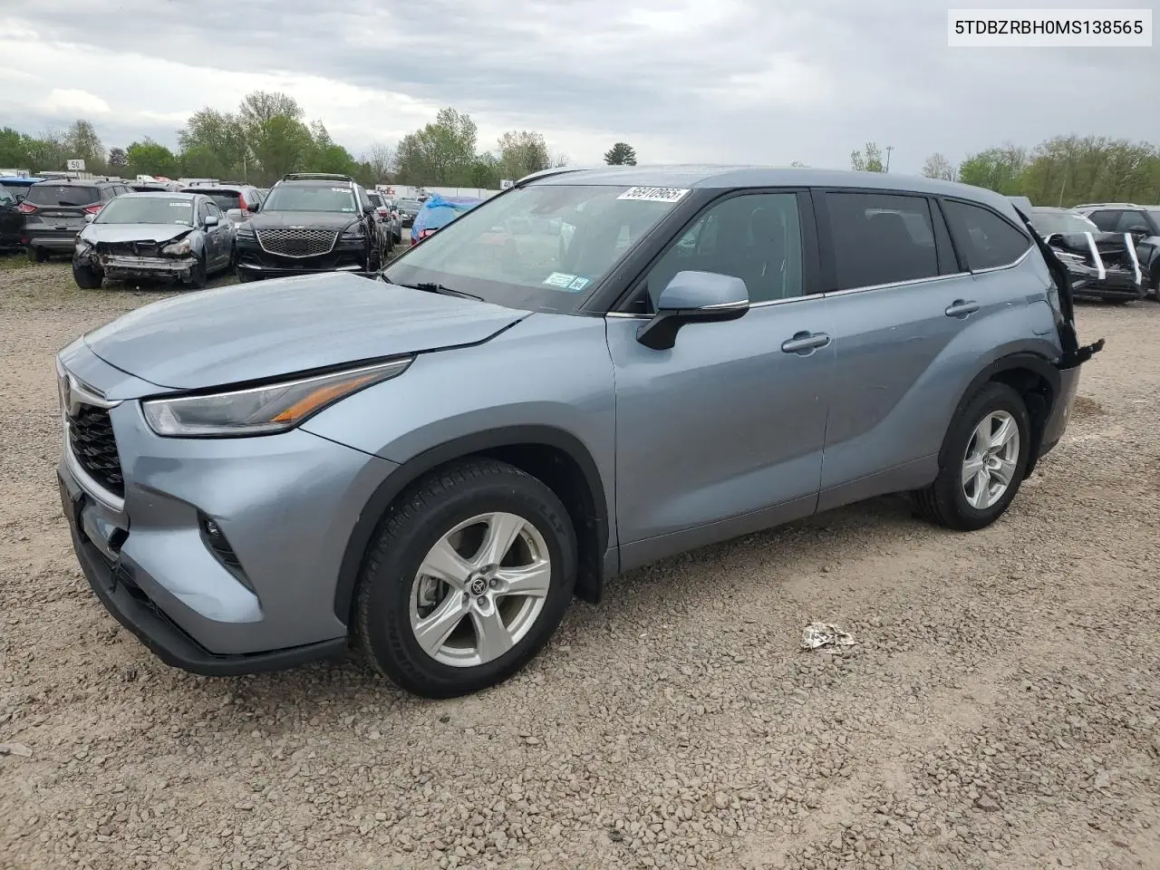 2021 Toyota Highlander L VIN: 5TDBZRBH0MS138565 Lot: 56910965