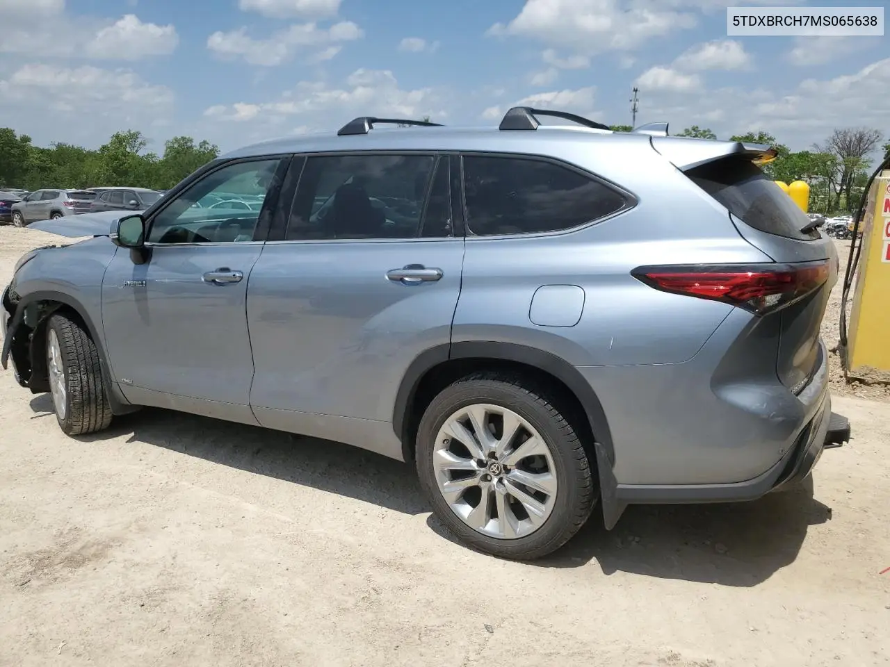 2021 Toyota Highlander Hybrid Limited VIN: 5TDXBRCH7MS065638 Lot: 56914045