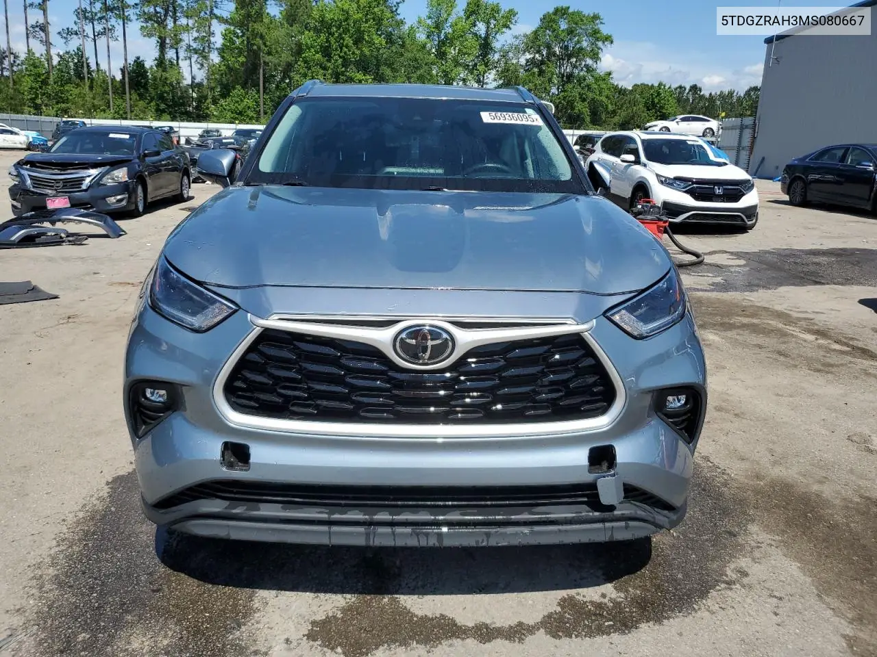 2021 Toyota Highlander Xle VIN: 5TDGZRAH3MS080667 Lot: 56936095