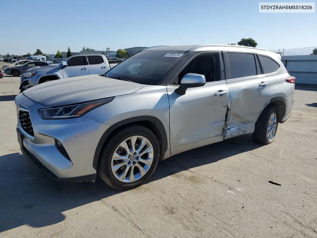 2021 Toyota Highlander Limited VIN: 5TDYZRAH5MS518206 Lot: 57089125