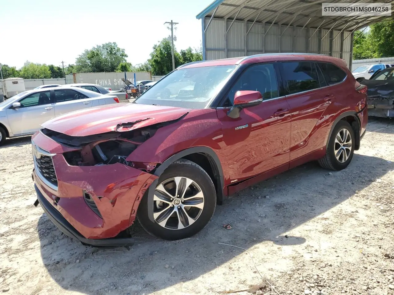2021 Toyota Highlander Hybrid Xle VIN: 5TDGBRCH1MS046258 Lot: 57132455