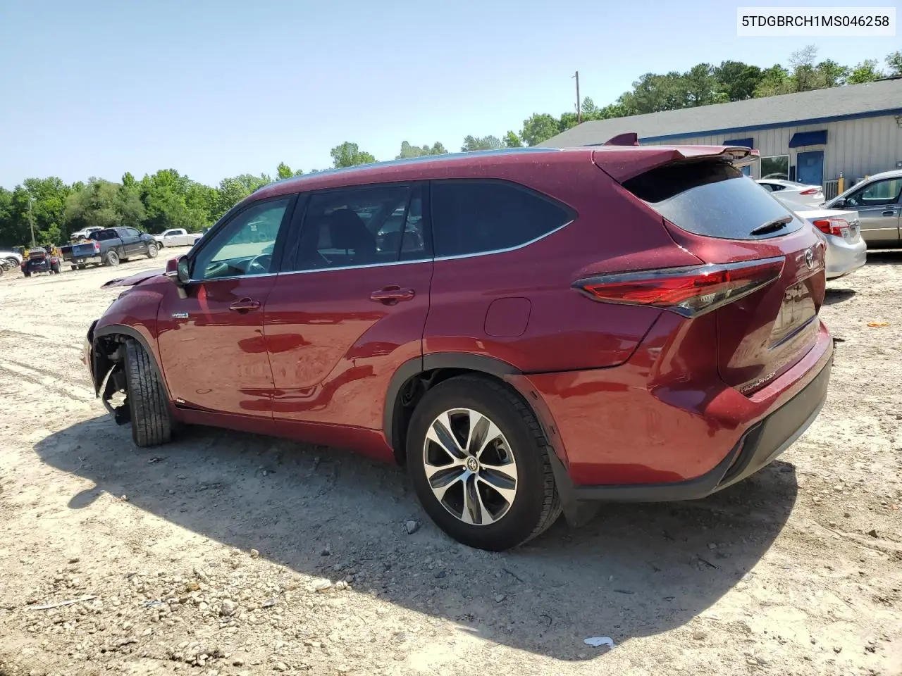 2021 Toyota Highlander Hybrid Xle VIN: 5TDGBRCH1MS046258 Lot: 57132455
