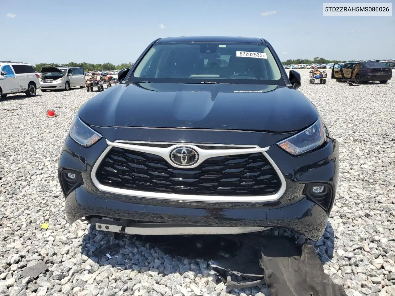 2021 Toyota Highlander L VIN: 5TDZZRAH5MS086026 Lot: 57202535