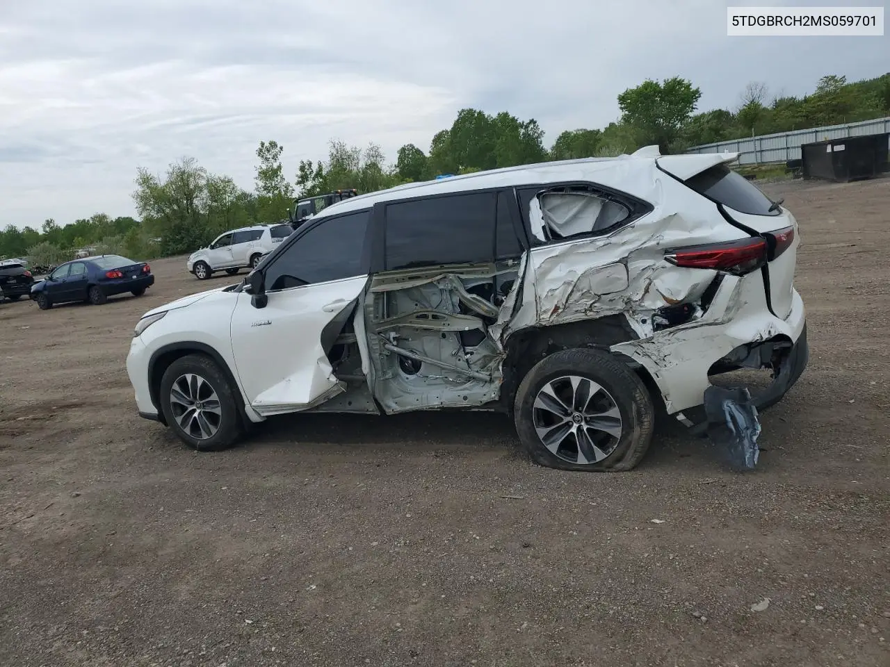 2021 Toyota Highlander Hybrid Xle VIN: 5TDGBRCH2MS059701 Lot: 57646985