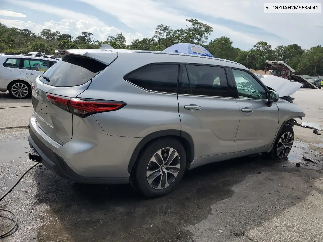 2021 Toyota Highlander Xle VIN: 5TDGZRAH2MS535041 Lot: 59042245