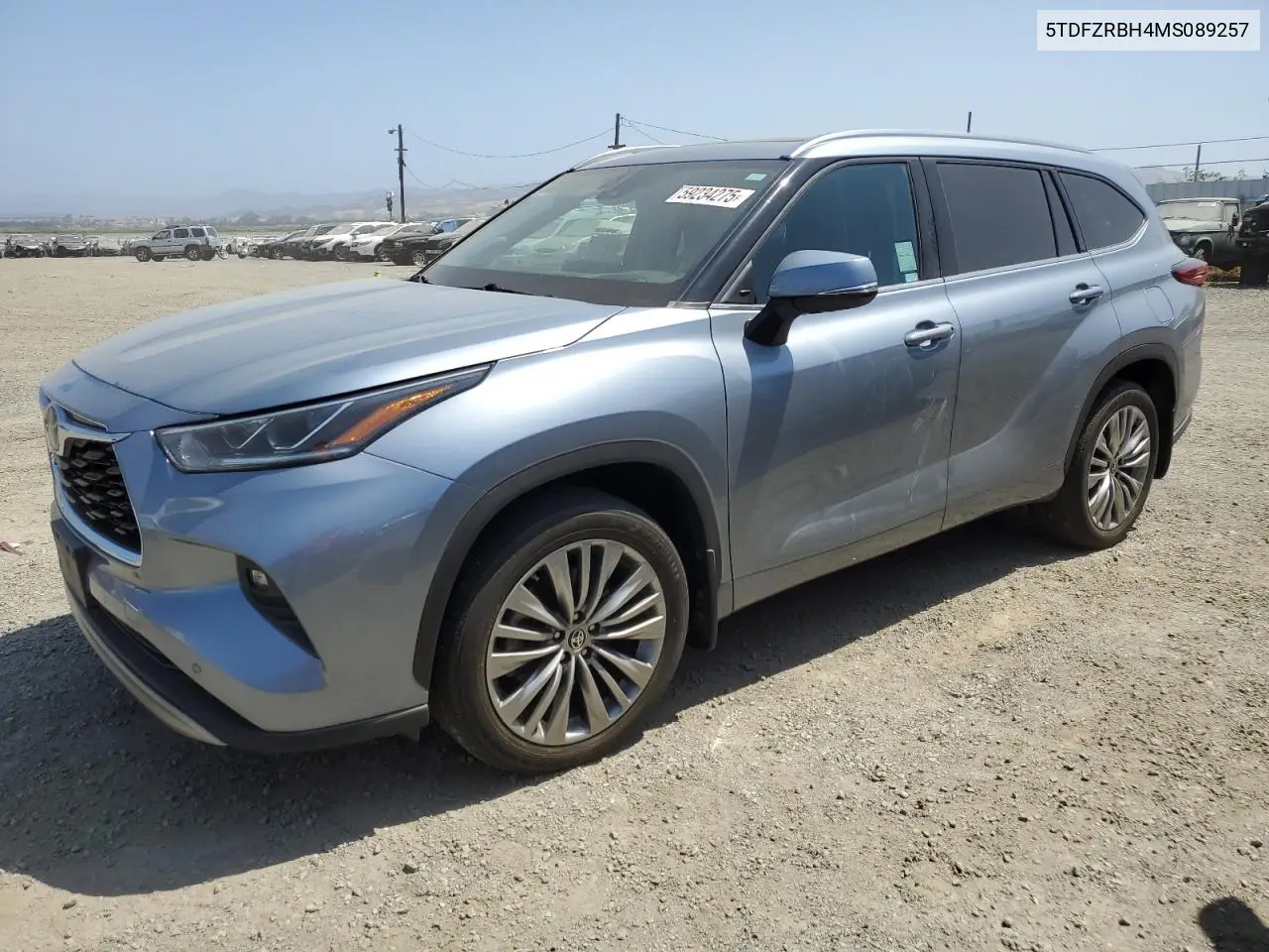 2021 Toyota Highlander Platinum VIN: 5TDFZRBH4MS089257 Lot: 59234275