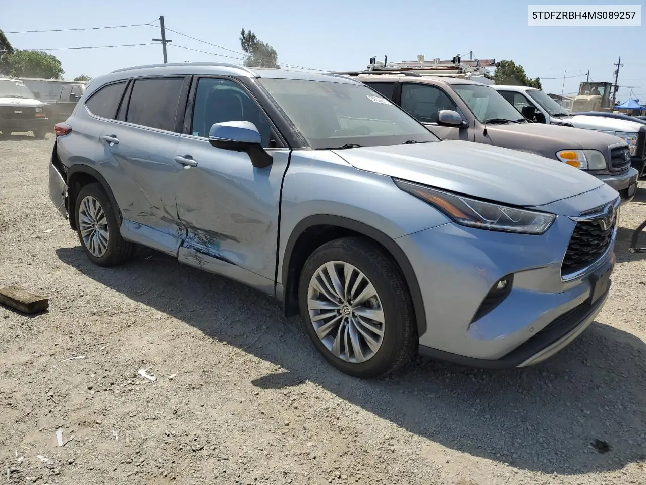 2021 Toyota Highlander Platinum VIN: 5TDFZRBH4MS089257 Lot: 59234275