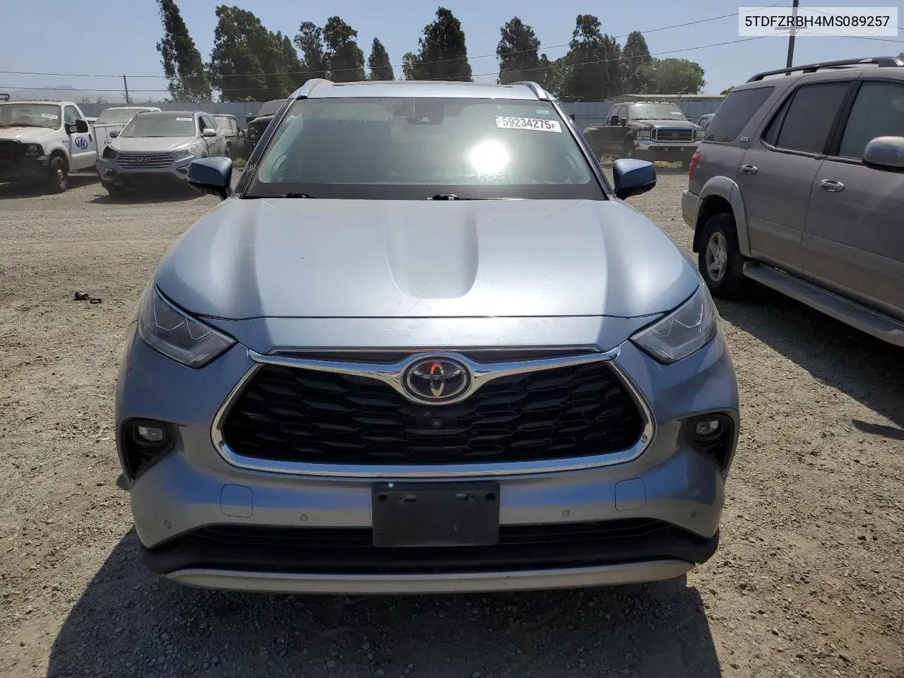 2021 Toyota Highlander Platinum VIN: 5TDFZRBH4MS089257 Lot: 59234275