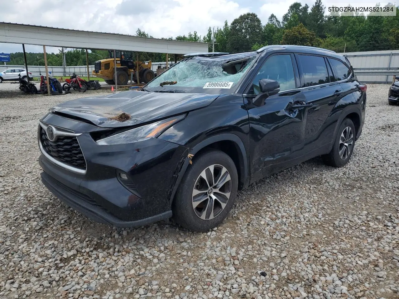 2021 Toyota Highlander Xle VIN: 5TDGZRAH2MS521284 Lot: 59986685