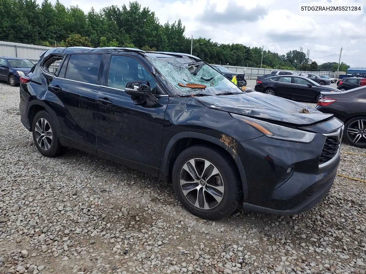 2021 Toyota Highlander Xle VIN: 5TDGZRAH2MS521284 Lot: 59986685