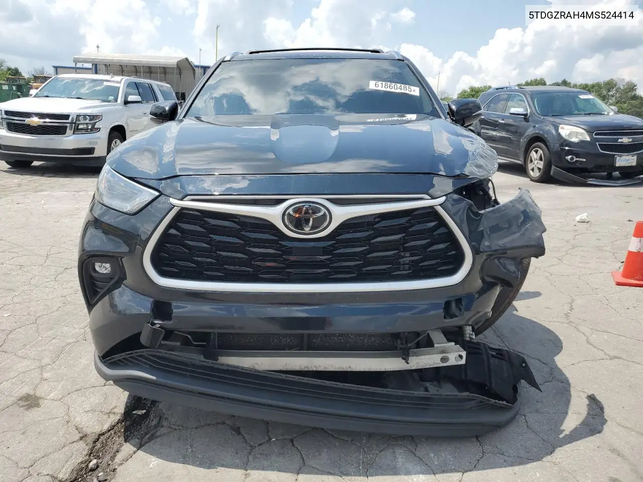 2021 Toyota Highlander Xle VIN: 5TDGZRAH4MS524414 Lot: 61860485