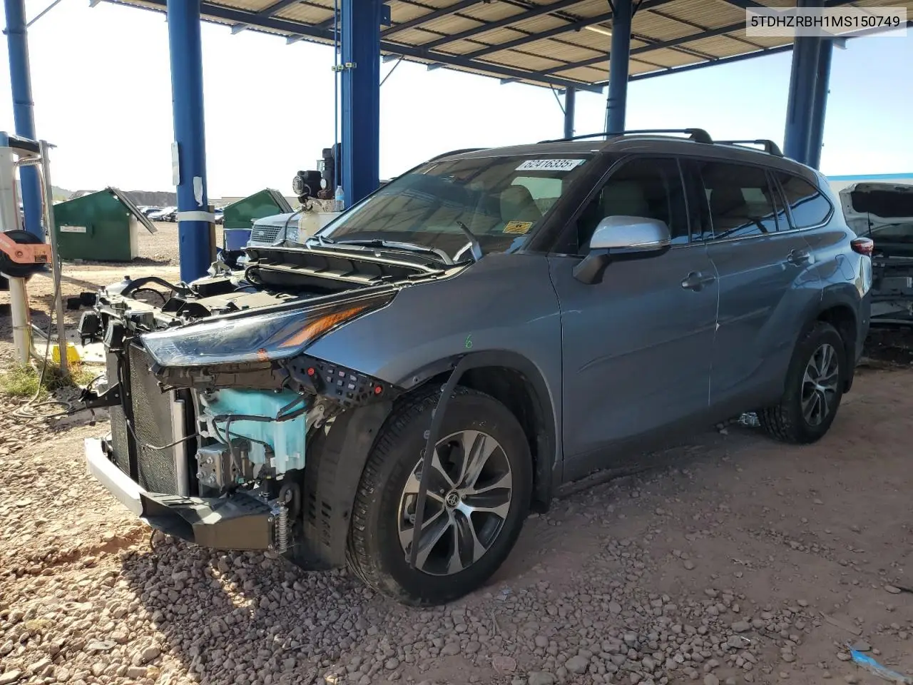 2021 Toyota Highlander Xle VIN: 5TDHZRBH1MS150749 Lot: 62416335