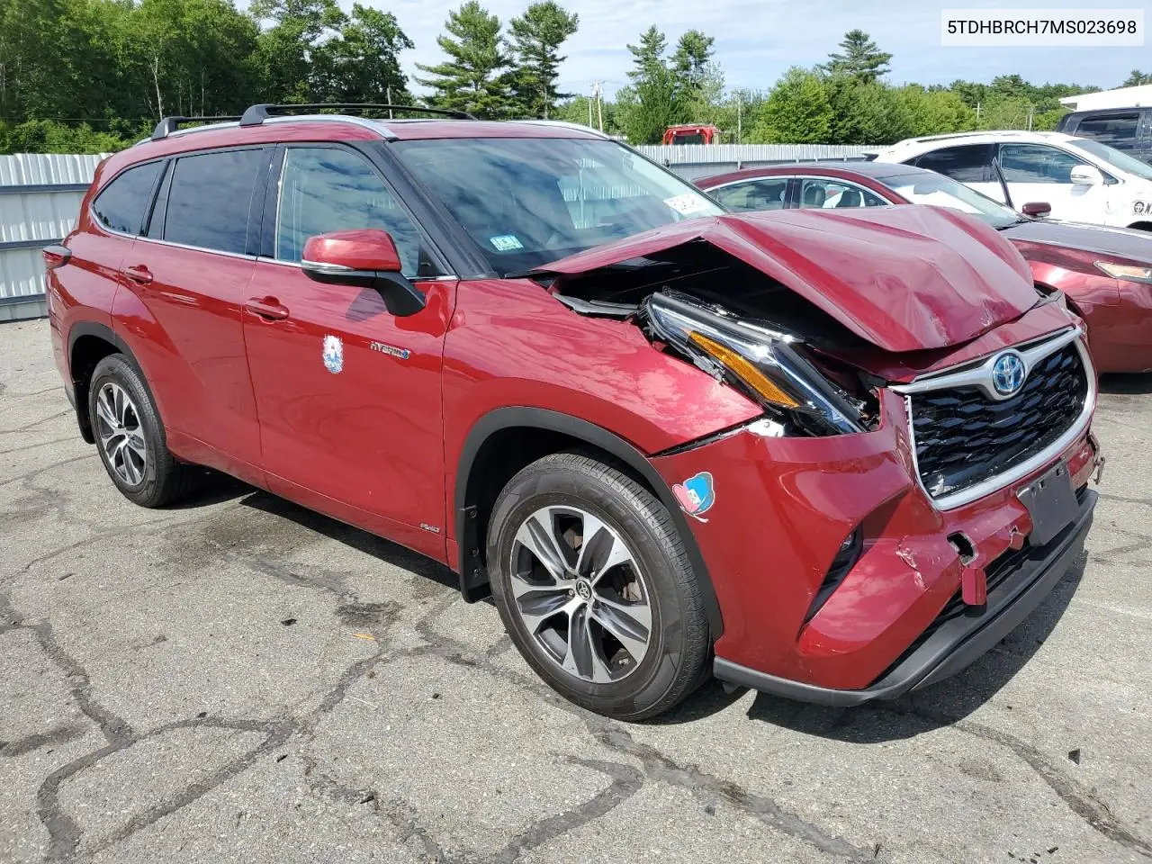 2021 Toyota Highlander Hybrid Xle VIN: 5TDHBRCH7MS023698 Lot: 62461495