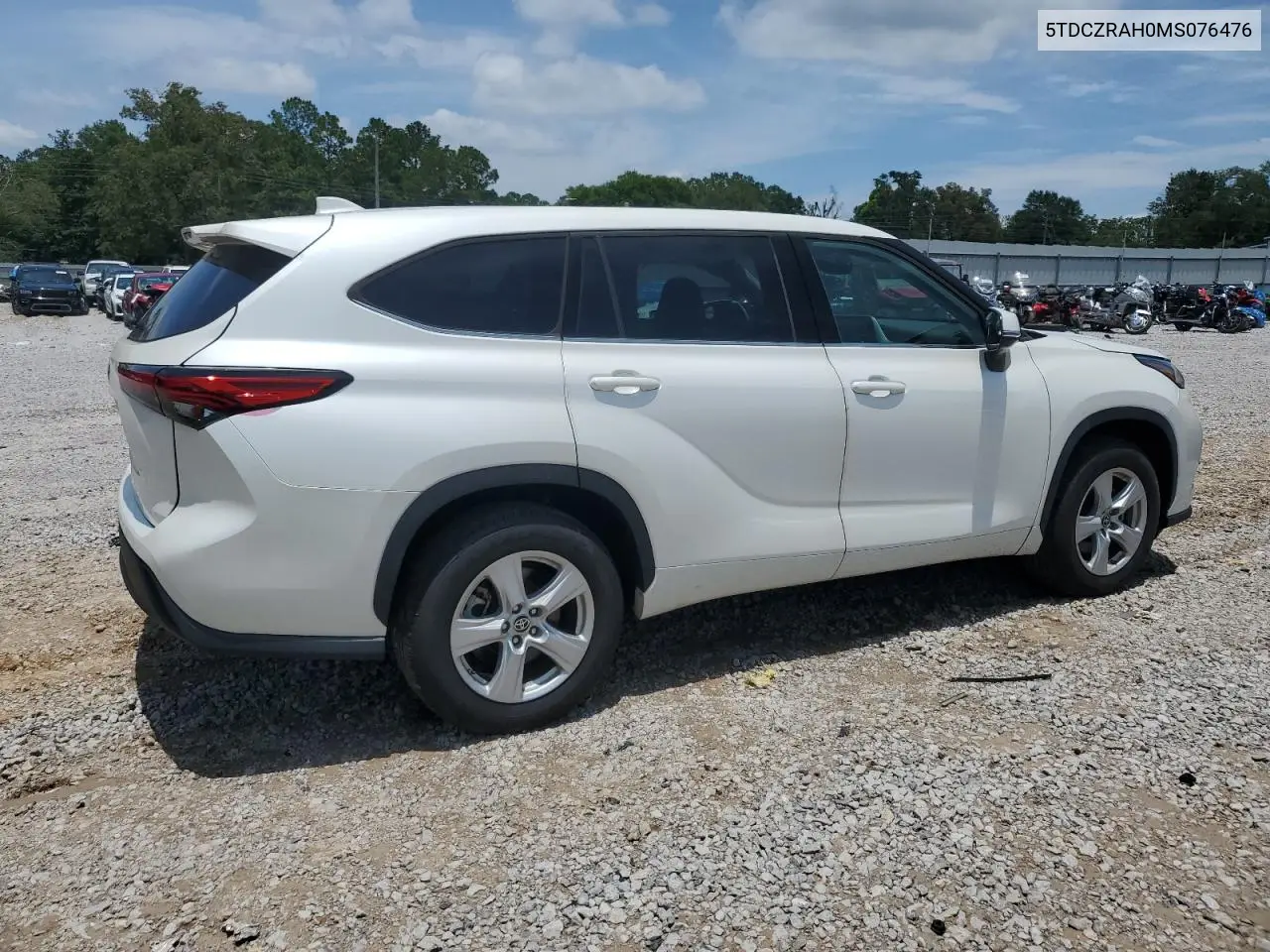 2021 Toyota Highlander L VIN: 5TDCZRAH0MS076476 Lot: 62508255