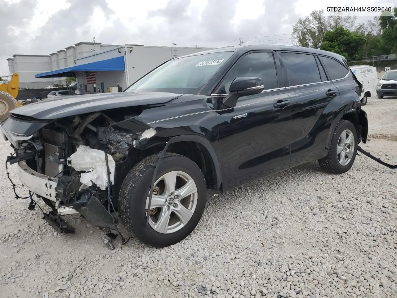 2021 Toyota Highlander Hybrid Le VIN: 5TDZARAH4MS509640 Lot: 62583515