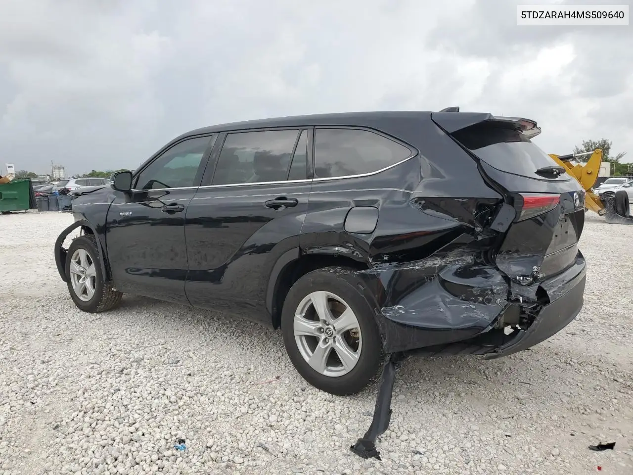 2021 Toyota Highlander Hybrid Le VIN: 5TDZARAH4MS509640 Lot: 62583515