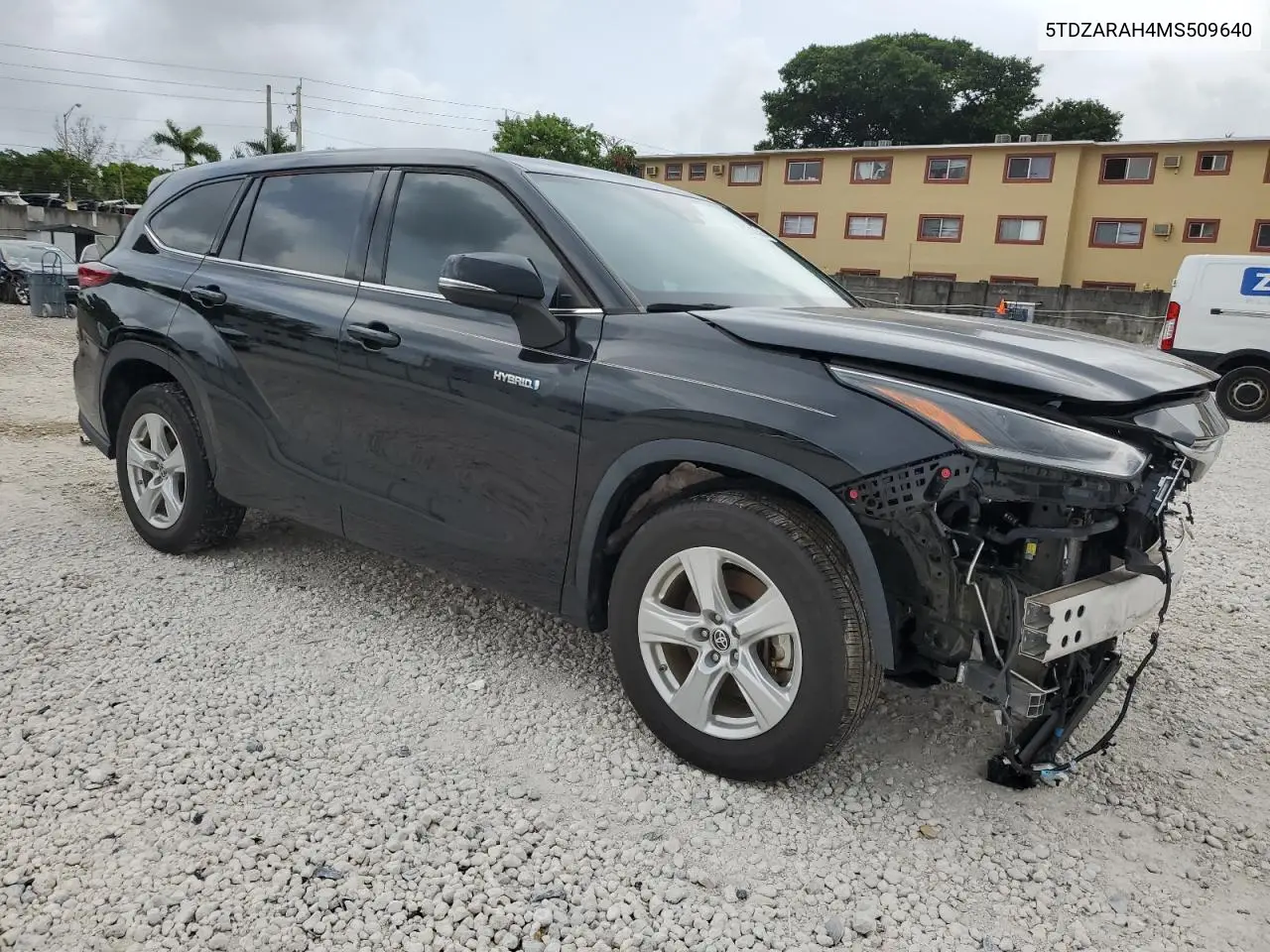 2021 Toyota Highlander Hybrid Le VIN: 5TDZARAH4MS509640 Lot: 62583515