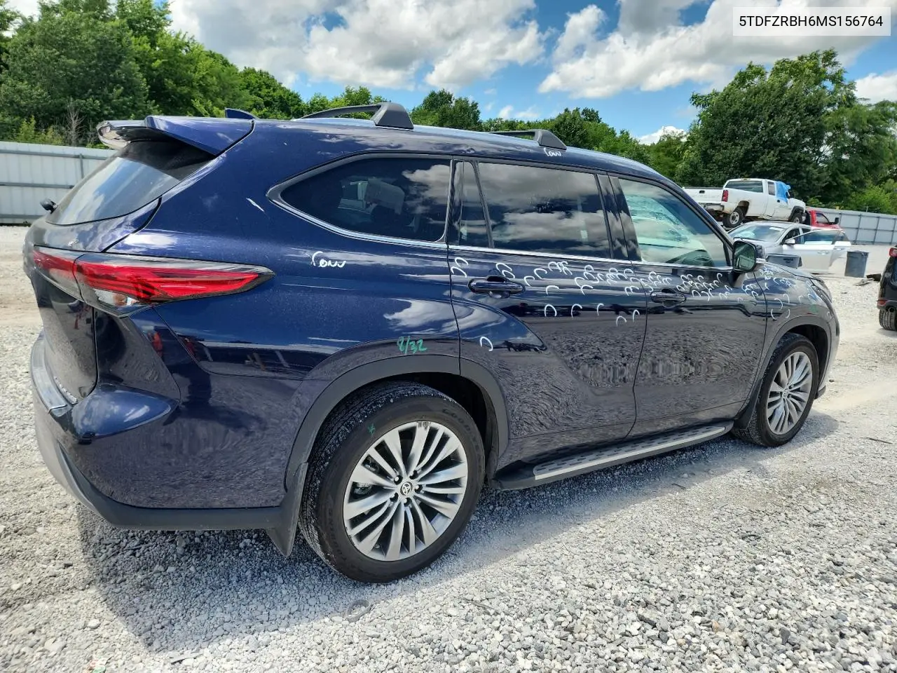 2021 Toyota Highlander Platinum VIN: 5TDFZRBH6MS156764 Lot: 62588215