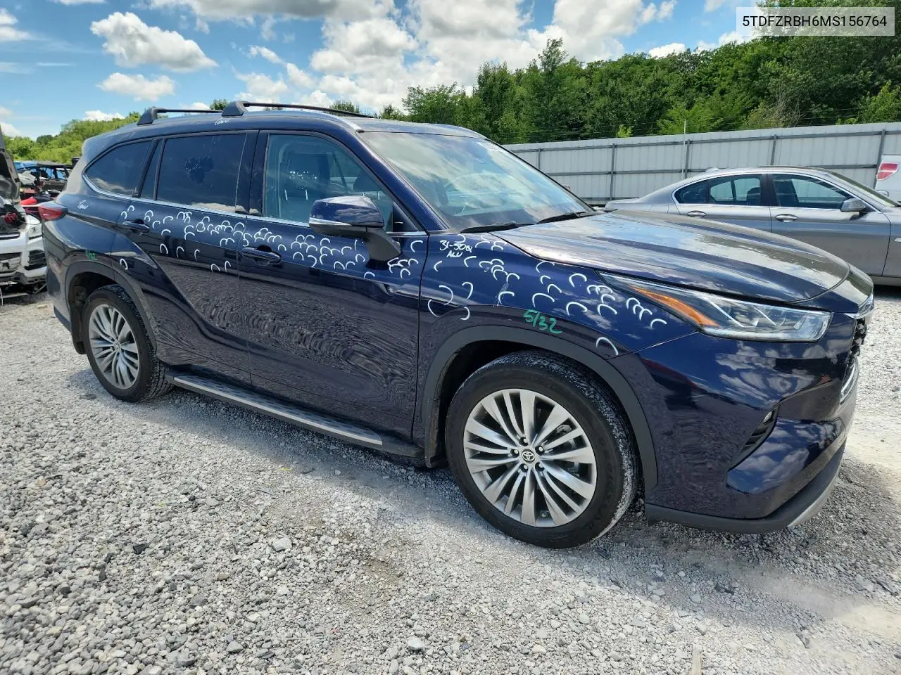 2021 Toyota Highlander Platinum VIN: 5TDFZRBH6MS156764 Lot: 62588215