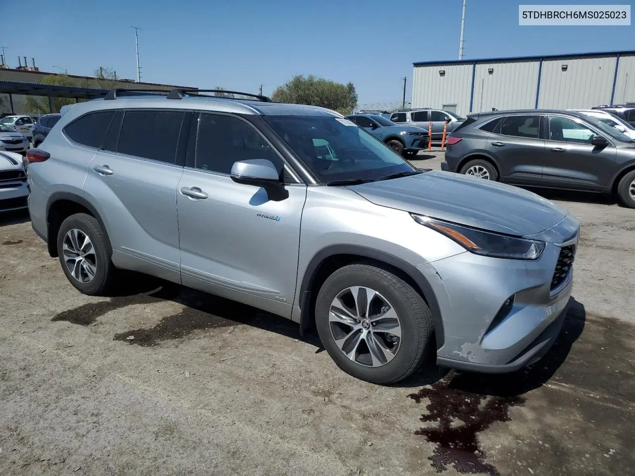 2021 Toyota Highlander Hybrid Xle VIN: 5TDHBRCH6MS025023 Lot: 62755505