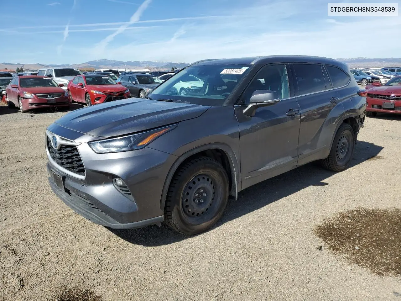 2022 Toyota Highlander Hybrid Xle VIN: 5TDGBRCH8NS548539 Lot: 50081425