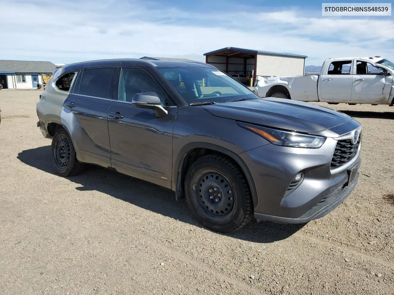 2022 Toyota Highlander Hybrid Xle VIN: 5TDGBRCH8NS548539 Lot: 50081425