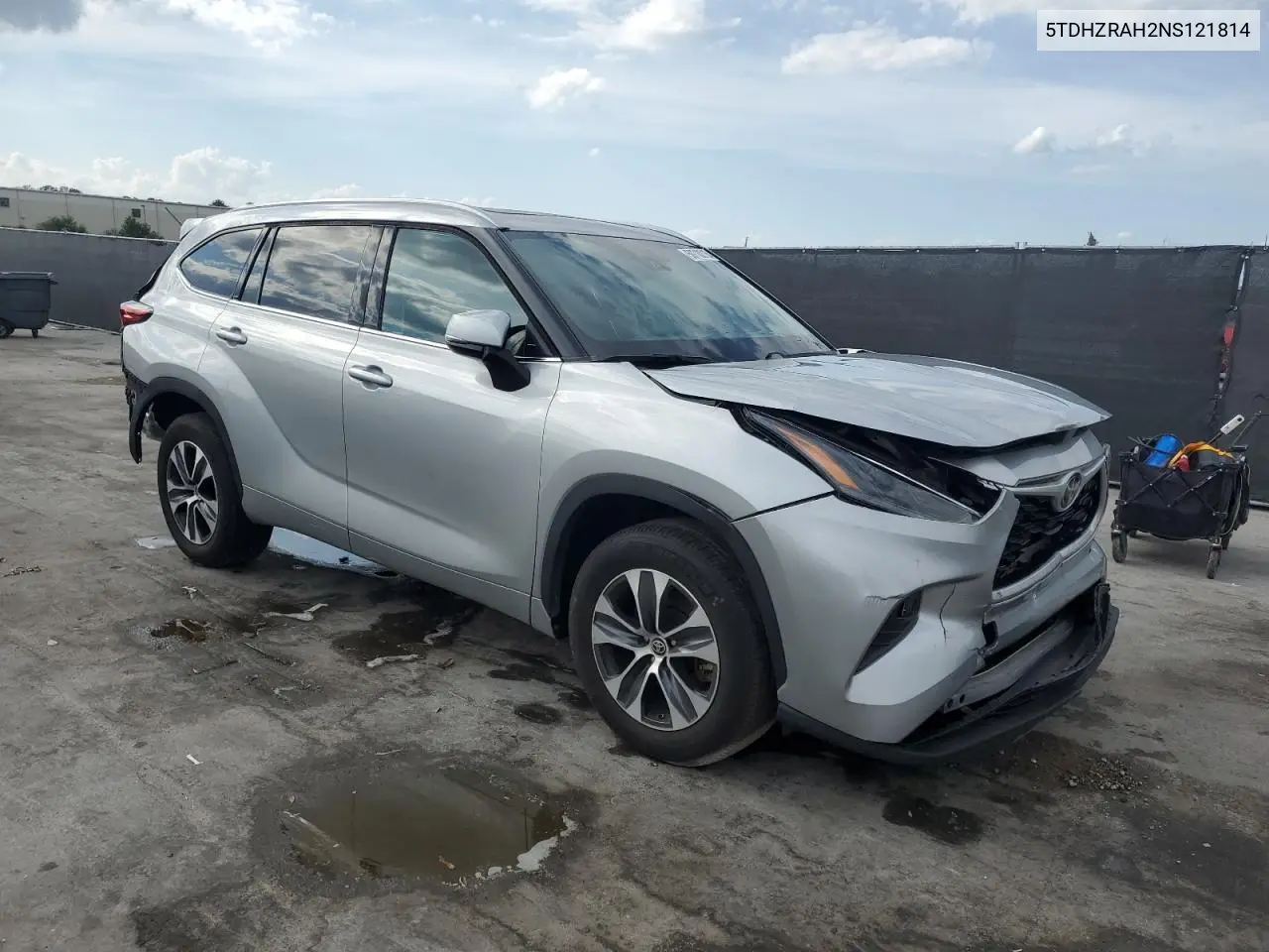 2022 Toyota Highlander Xle VIN: 5TDHZRAH2NS121814 Lot: 50710215